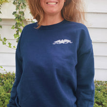 Load image into Gallery viewer, Stony Brook Village Navy Crewneck – Small Eagle Logo Left