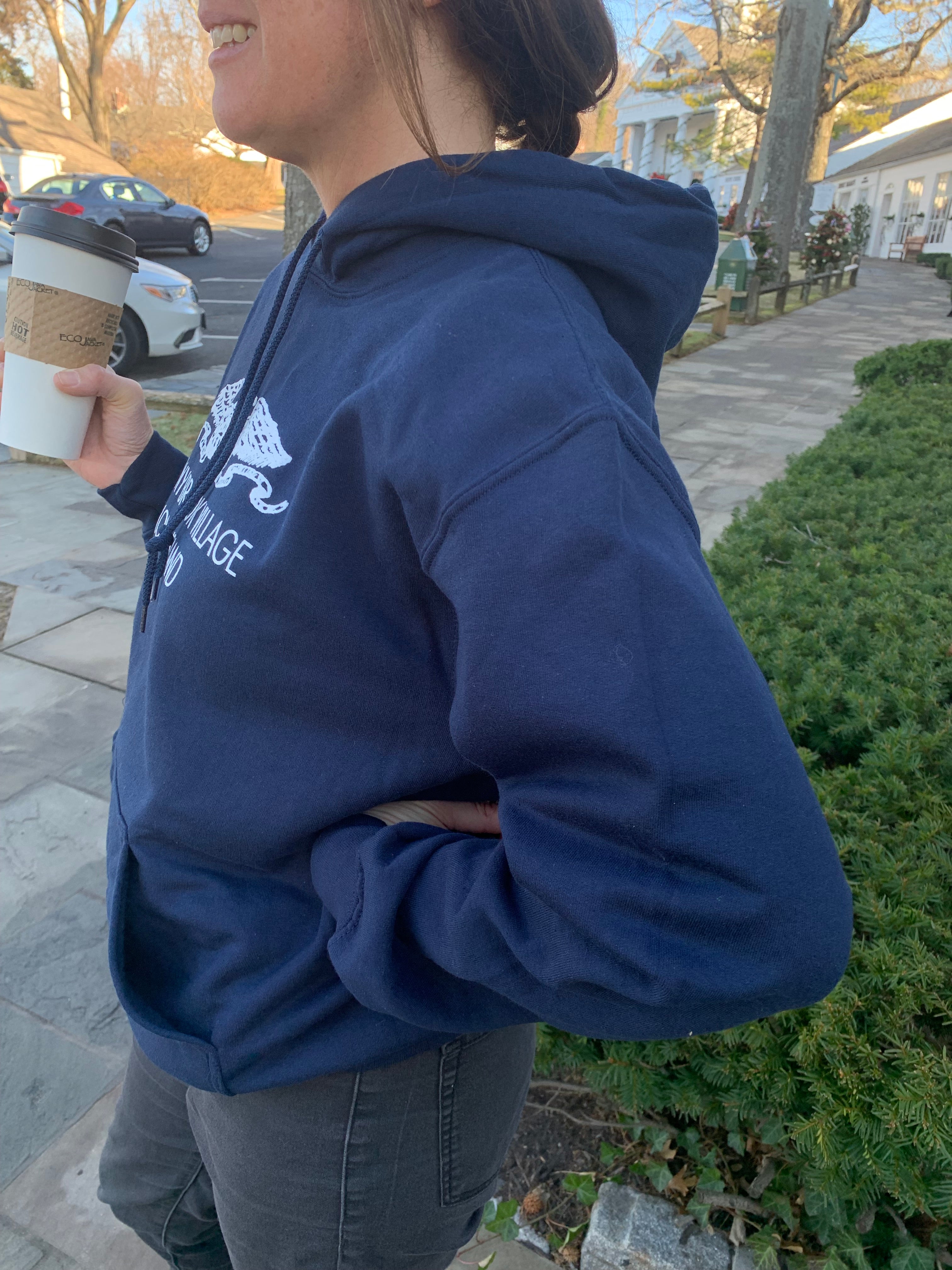 Stony Brook Village Navy Sweatshirt - Large Eagle Logo