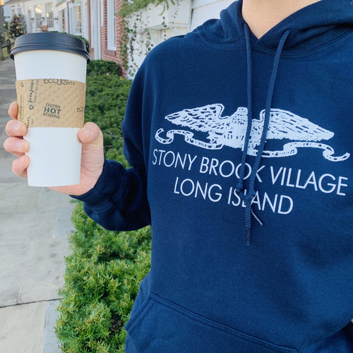 Stony Brook Village Navy Sweatshirt - Large Eagle Logo