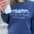 Stony Brook Village Navy Crewneck - Large Eagle Logo