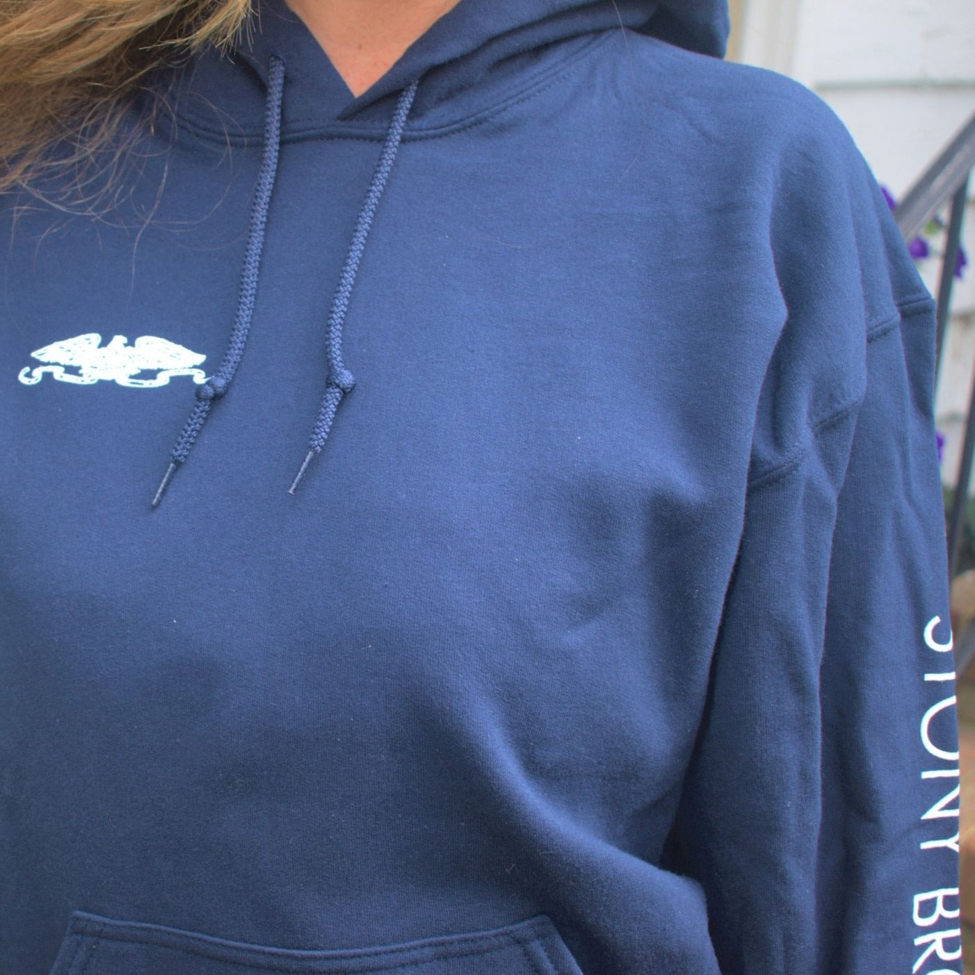 Stony Brook Village Navy Sweatshirt - Small Eagle Logo